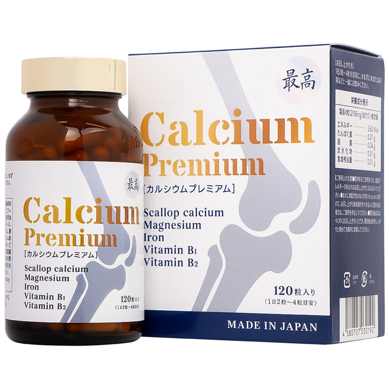 Viên uống Calcium Premium JpanWell bổ sung canxi, vitamin và khoáng chất (120 viên)