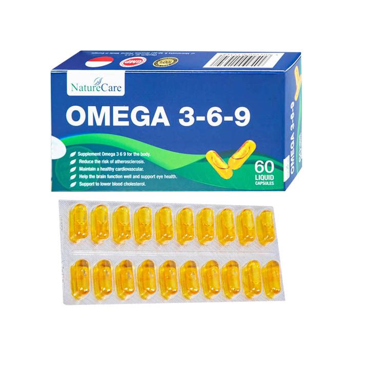 Viên nang mềm NatureCare Omega 369 bổ sung Omega, giảm nguy cơ xơ vữa động mạch (6 vỉ x 20 viên)