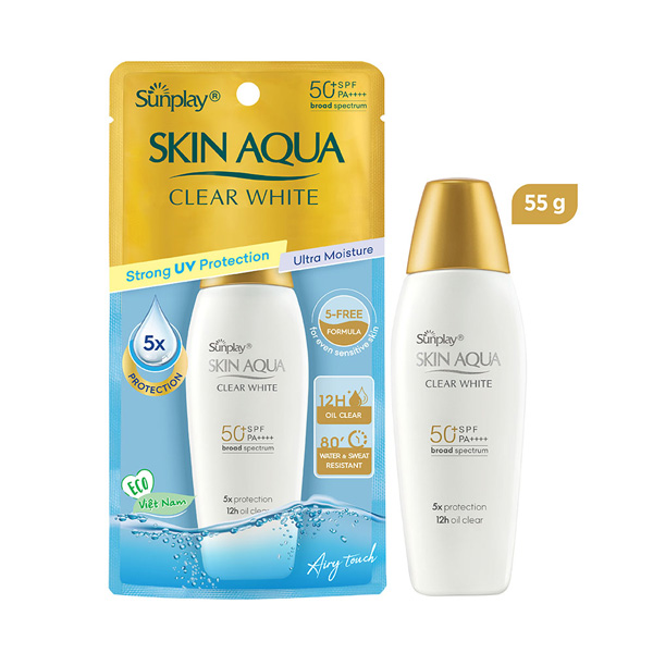 Sữa chống nắng dưỡng da trắng mịn Sunplay Skin Aqua Clear White SPF 50+ PA++++ (25g)